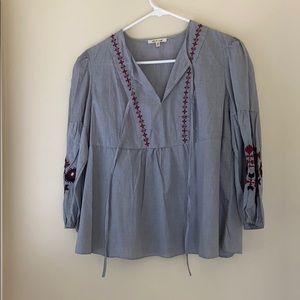 Bleuh Ciel Cotton 3/4 Sleeve Top